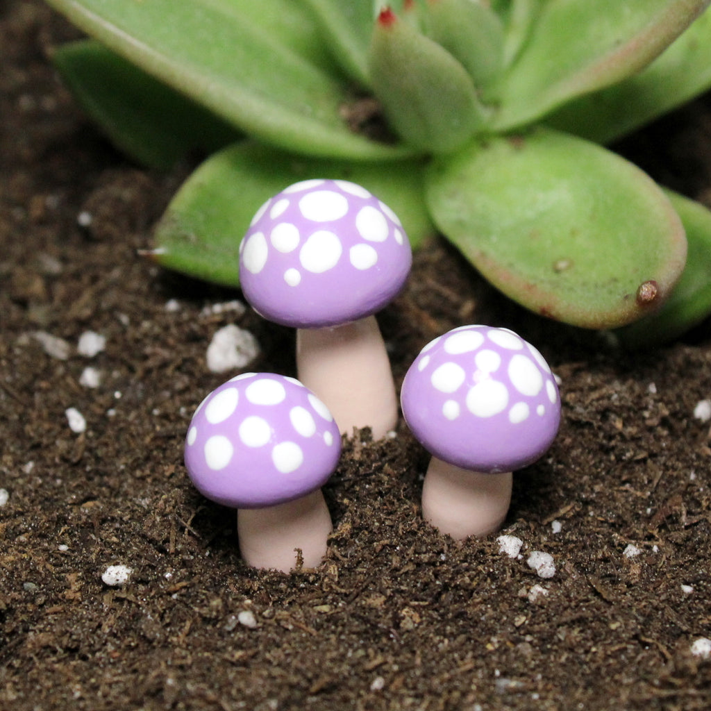 Lavender Toadstools (Set of 4)