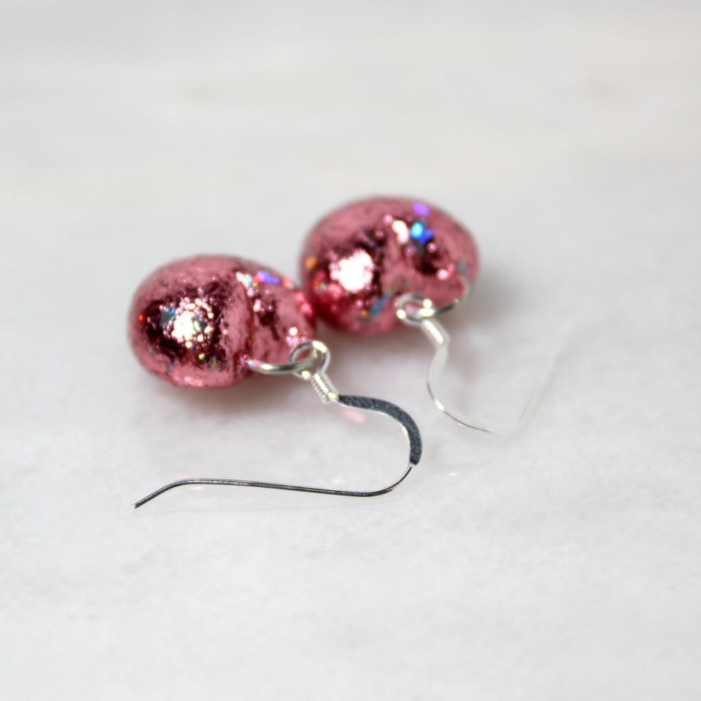 Foil Heart Earrings