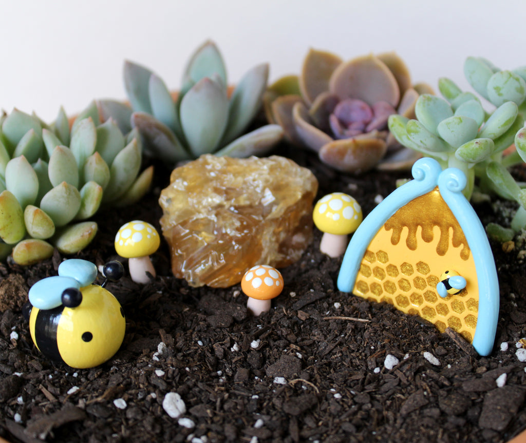 Honey Bee Fairy Garden Kit