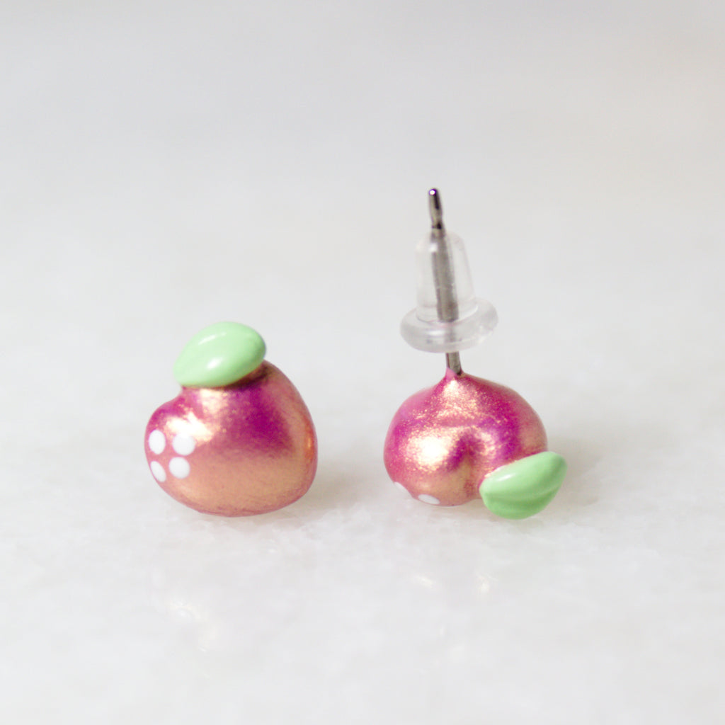 Pink Gold Peach Earrings