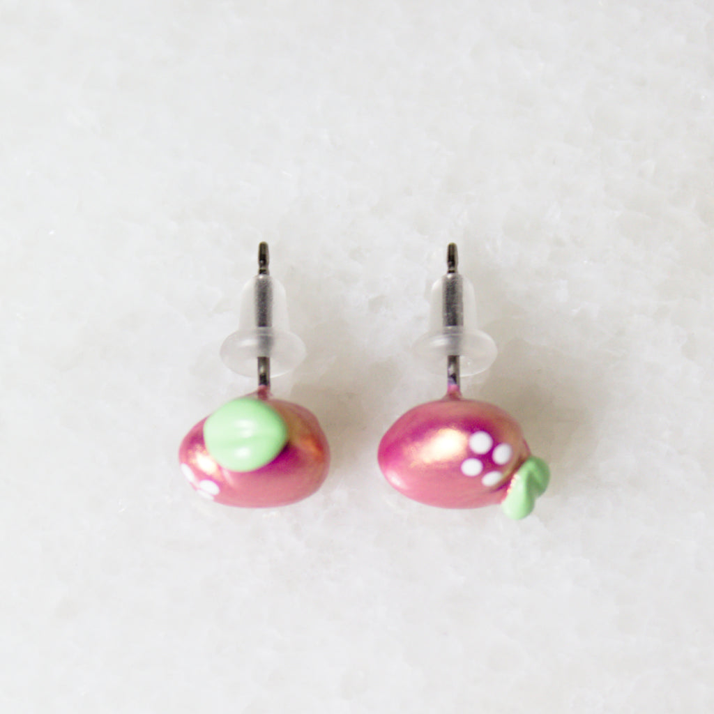 Pink Gold Peach Earrings