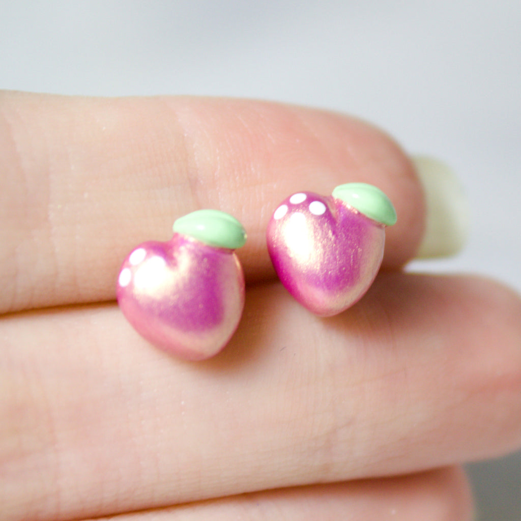 Pink Gold Peach Earrings