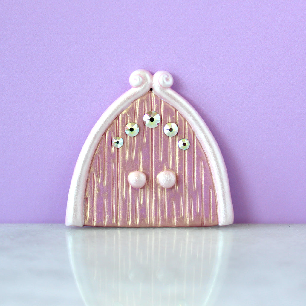 Pink Gold Fairy Door