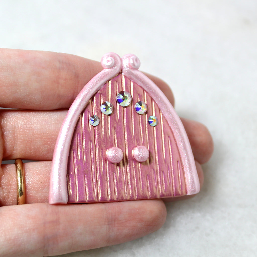 Pink Gold Fairy Door