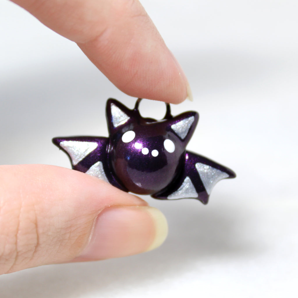 Plum Bat Charm