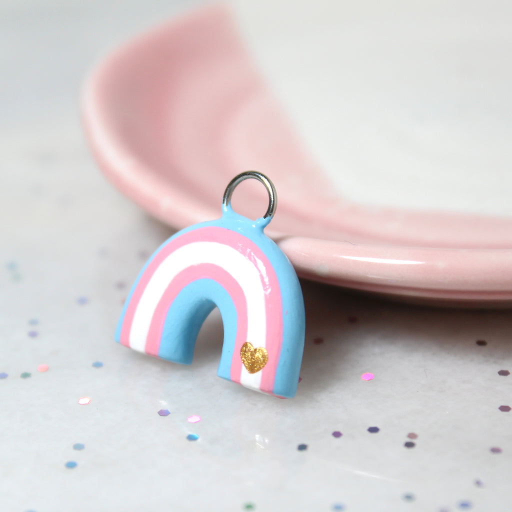 Trans Pride Rainbow Charm