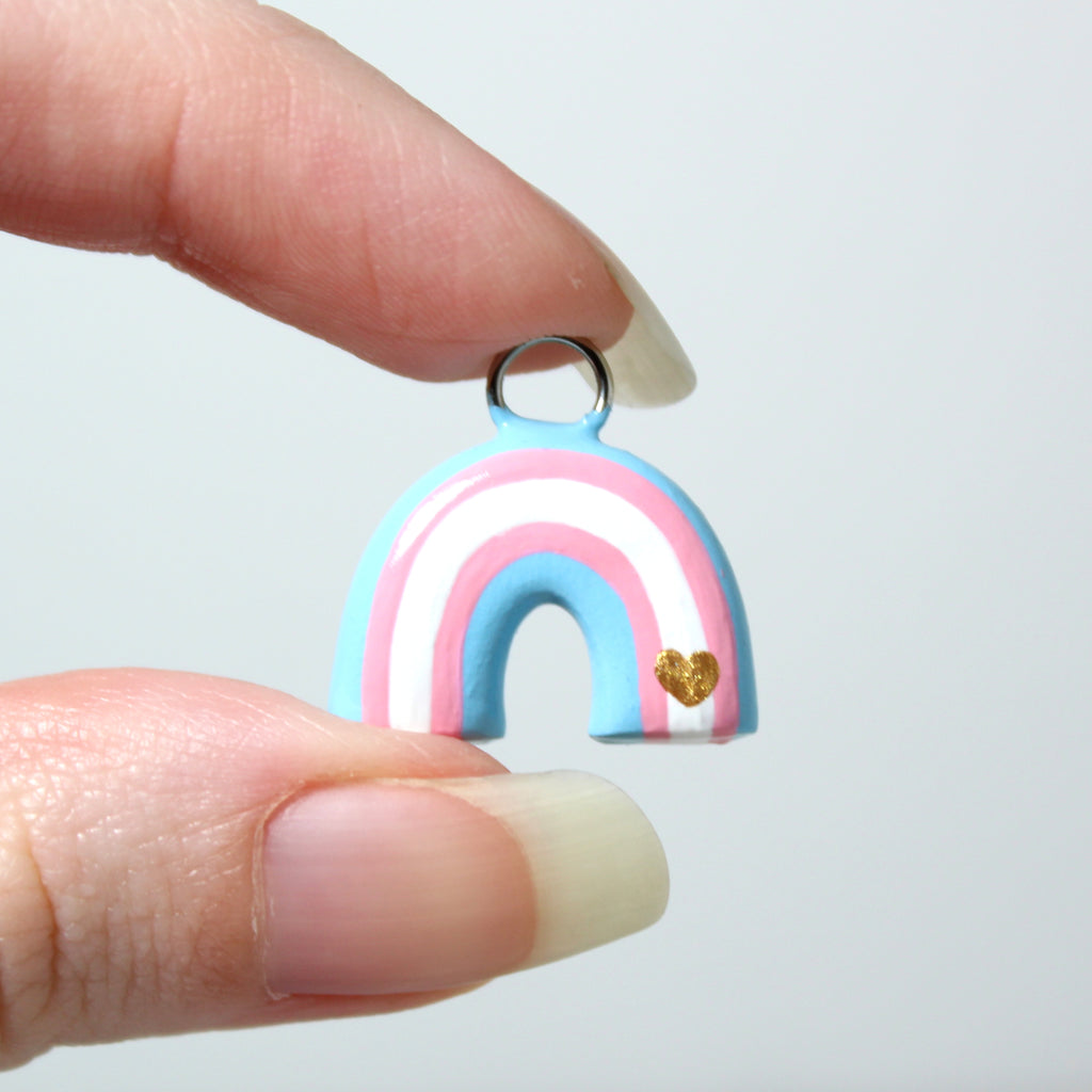 Trans Pride Rainbow Charm