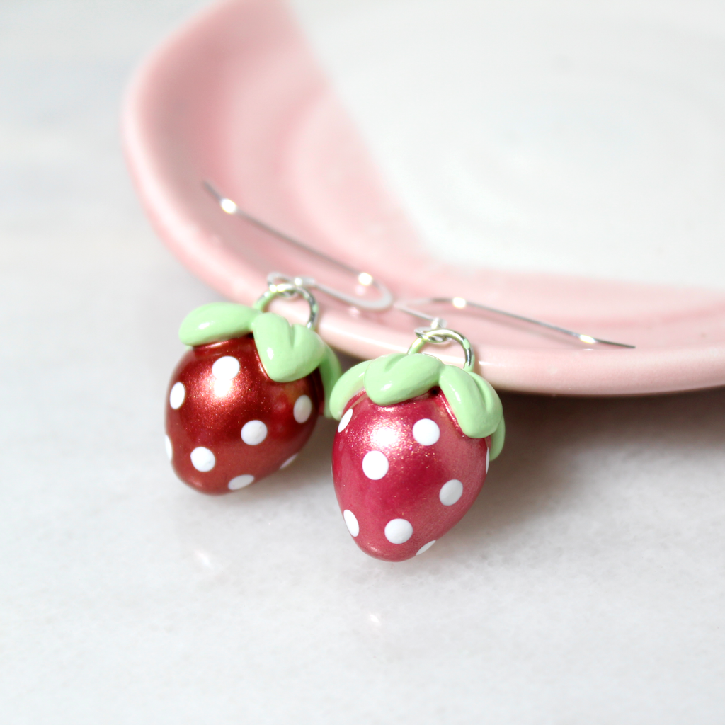 Mismatched Strawberry Earrings