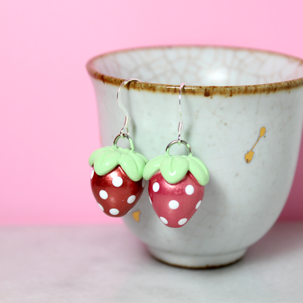 Mismatched Strawberry Earrings